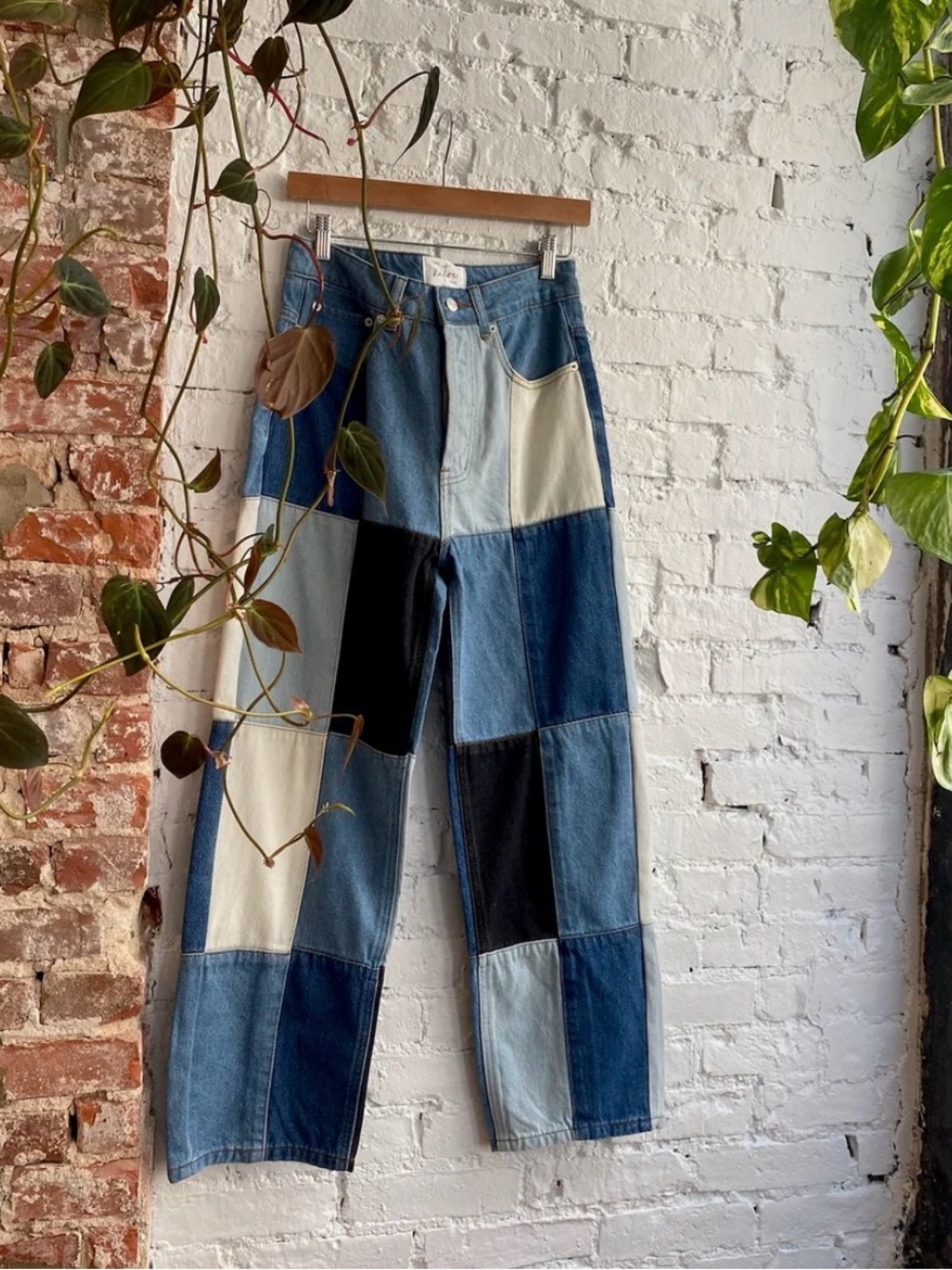 The Native One Patchwork Denim Jeans. Size Small